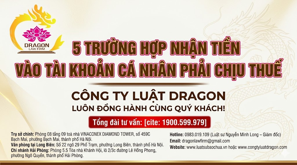 5 trường hợp nhận tiền vào tài khoản cá nhân phải chịu thuế